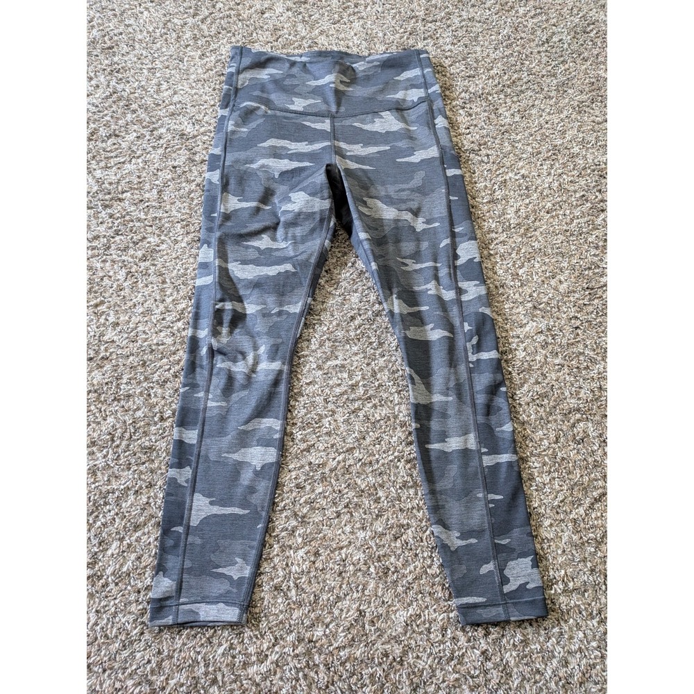 Athleta Ultimate‎ Stash Pocket 7/8 tight Camo Gray Women's Small Yoga Running